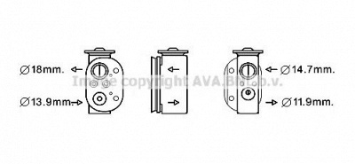 AVA QUALITY COOLING bw1497 -  Расширительный клапан, кондиционер